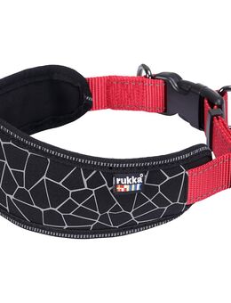 Rukka® Cube Soft Halsband, rot / schwarz - Größe M: 30 - 50 cm Halsumfang, 25 mm breit
