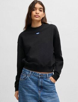 HUGO Blue Sweatshirt Delessa mit Logoaufnäher