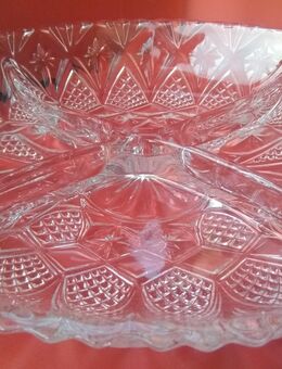 Seltene ovale Glas-Schale: 4-geteilt für Pralinen, Trüffel - Hannover