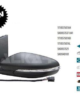 AUSSENSPIEGEL LINKS ELEKTRISCH BEH BLINKER VW TOURAN 1T3 5K085752 - Dortmund Wickede