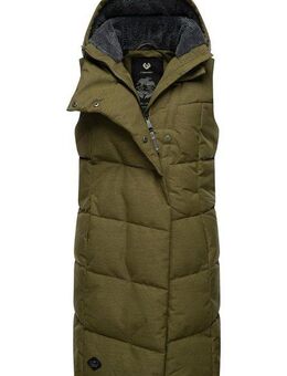 Ragwear Steppweste Pavla Vest stylische Winterweste mit Teddyfutter und Kapuze