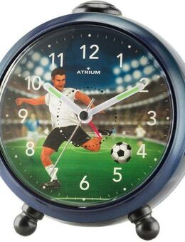 Atrium Quarzwecker A932-5 Kinderwecker,Fußball,Geschenkidee,Kinderzimmer,Schulanfang,Geburtstag