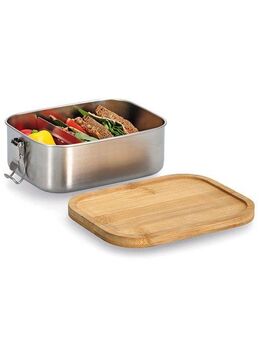 Zeller Present Lunchbox, Bambus, Edelstahl, (1-tlg), hochwertige Edelstahl Brotdose