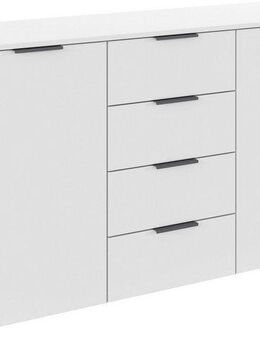 rauch Kombikommode Sideboard Schubladenkommode AGORDO mit Dekor- oder Hochglanzfront (in zwei Griff-Farben), mit 4 Schubkästen und 2 Türen sowie Metallgriffen MADE IN GERMANY