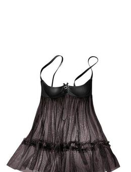 petite fleur gold Negligé mit Büstenhebe, aus zartem Tüll, sexy Dessous, Reizwäsche