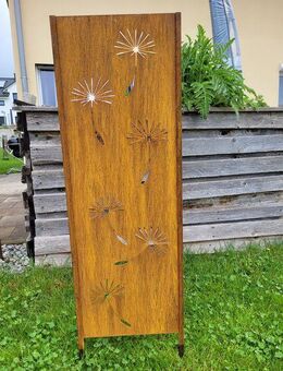 Kleine Sichtschutzw. Stele "Pusteblumen " Edelrost Gartenstecker - Kraftisried