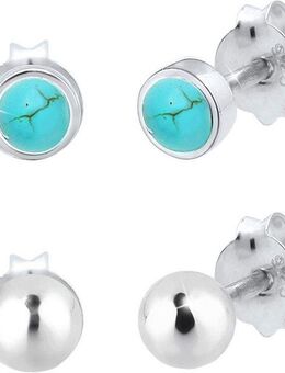 Elli Ohrstecker-Set Schmuck Geschenk Silber 925 Ohrringe, 0306622717 (Set, 4-tlg), mit Howlith