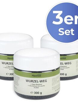 Maximex Unkrautbekämpfungsmittel Wurzel-weg, 300 g, 3 St., Set, Wurzelentferner, beschleunigt Zersetzung von Baumstümpfen und Holz