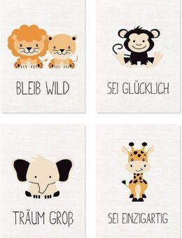 Lüttenhütt Poster Tiere, Tiere (Set, 4 St), 4er Set in zwei Größen