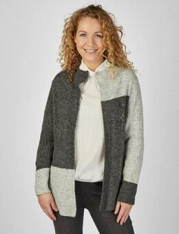 Rabe Strickjacke mit kontrastfarbenen Muster