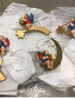 Alter DDR Christbaumschmuck 6 bunte Engel Weihnachtsschmuck Baumschmuck Erzgebirge - Düsseldorf