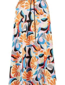 URBAN CLASSICS Jerseyrock Urban Classics Damen Ladies AOP Satin Midi Skirt (1-tlg)