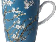 Goebel Coffee-to-go-Becher Vincent van Gogh - "Mandelbaum blau", Fine China-Porzellan, Kunststoff, aus Porzellan mit abnehmbarem Deckel, 500 ml