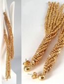 Tasselohrringe mit Preciosa Charlotte | Ohrstecker 925 Silber vergoldet in 75382