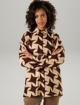 Aniston CASUAL Hemdbluse mit farbharmonischem, grafischen Druck