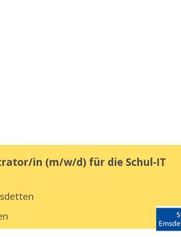 IT-Administrator/in (w/m/d) für die Schul-IT - Emsdetten