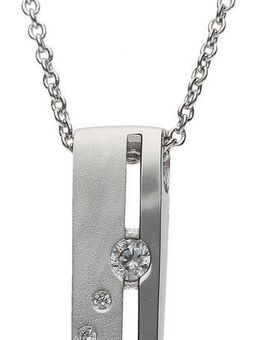 Firetti Kette mit Anhänger Schmuck Geschenk Halsschmuck Halskette Kette matt glanz, mit Zirkonia (synth)
