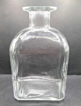 Glasflasche Vase Flasche Karaffe Glas Deko 16cm hoch 10cm breit - Essen