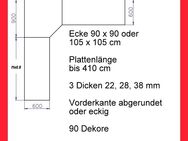 Top Preis Arbeitsplatte SL 120 Schieferdekor Küche 90x90 + 405x60 cm - Oberhausen