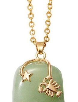 Firetti Kette mit Anhänger Schmuck Geschenk Halsschmuck Anker/Halskette Sternzeichen Geburtsstein, Made in Germany - mit Edelstein