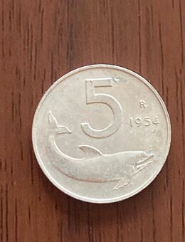 Münze Münzen Umlaufmünze Italien 5 Lire 1954 - Alzey Zentrum