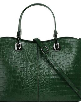 Cluty Henkeltasche, echt Leder, Made in Italy