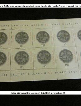 50 Jahre Deutsche Mark 1998 Mi-Nr. 1996- Kleinbogen -Postfrisch - - Mahlberg