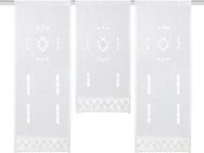 HOME WOHNIDEEN Vorhang ALEGRA, Stangendurchzug (3 St), halbtransparent, 3 teiliger Fensterbehang bestickt