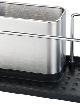 WENKO Geschirrständer Modell Orio, Spülbecken-Organizer aus rostfreiem Edelstahl, für Spülutensilien