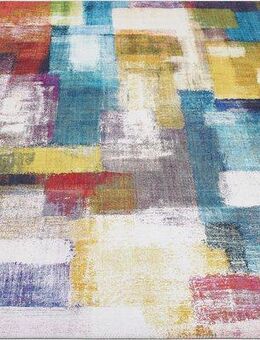 LUXOR living Teppich Prima 2, rechteckig, Höhe: 7 mm, Kurzflor, Patchwork Muster, Vintage Design, Wohnzimmer