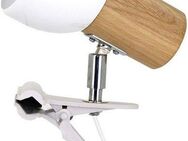 SPOT Light Klemmleuchte SVENDA, ohne Leuchtmittel, Naturprodukt aus Massivholz,mit beweglichem Kopf