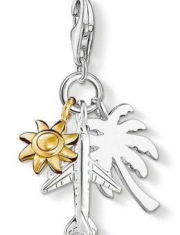 THOMAS SABO Charm-Einhänger Palme, Sonne, Flugzeug, 1430-413-21