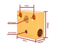 CR10 V5 V6 Volcano für Druckkopf Extruder Heizblock Aluminium M6 Gewinde - Engelskirchen