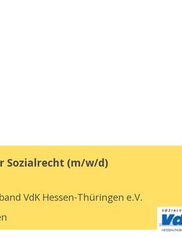 Fachberater Sozialrecht (m/w/d) - Meiningen