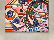 150x190 cm Kunstwerk Gemälde XL - Format Moderne Kunst auf Leinwand Figurative Kunst Wohnzimmer Abstrakte Kunst Leinwand Kunst für Freunde und Familie - Hildesheim