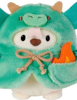 Nici Kuscheltier mymochi, Eisbär Snono 8 cm mit Flamme und Drachenkostüm (Set), in Geschenkbox