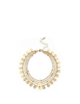 LASCANA Fußkette mit Anhänger Boho Layer Look, Mehrreihige Fußkette, Fußketten Set, Fußkettchen mit Anhänger