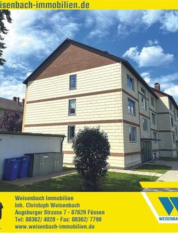 Langjährig und sehr solide vermietete 2-Zimmer-Wohnung mit Säulingblick - Füssen
