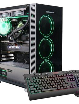 GAMEMAX Draco XD 7450 Gaming-PC (AMD Ryzen 7 9700X, GeForce RTX 5070 Ti, 32 GB RAM, 1000 GB SSD, Wasserkühlung, DDR5 RAM, Windows 11)