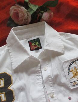 NEU * Business * Freizeit * Aufnäher * Patches * Stickerei * Langarm * Hemd- Bluse "LA MARTINA" Gr. 36- 38/ S * weiß * bunt * - Riedlingen