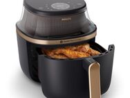 Philips Heißluftfritteuse Airfryer 3000 NA332/00, mit 6.2L, Sichtfenster, 1700 W, RapidAir Plus Technologie und 16 Kochfunktionen, Schwarz/Kupfer