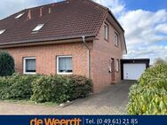 Gepflegte Doppelhaushälfte mit Carport in rückwärtig unverbauter Lage von Westoverledingen, angrenzend an Papenburg, ... - Westoverledingen