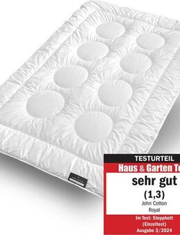 John Cotton Microfaserbettdecke Royal, Bettdecken für Sommer und Winter, Füllung: aus voluminöser und flauschiger Polyester, Bezug: Microfaser, 100% Polyester, Bettdecke 135x200 cm, 155x220cm, hochwertige Qualität