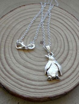 ☝️☝️☝️ Halskette, 925 Silber plat. + Anhänger Pinguin in 3, NEU ⭐⭐⭐⭐⭐ - Gersthofen