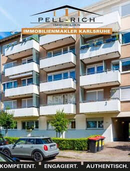 CITY-APARTMENT: Teilmöblierte 1-Zimmer Wohnung mit Südbalkon und Außenstellplatz zur Miete - Karlsruhe