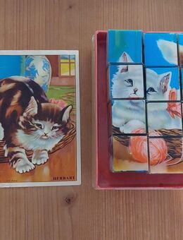 Herbart Spiele Würfel Puzzle N° 20/35 Tiermotive Made in Germany U.S. Zone, 50er Jahre - Schwabach