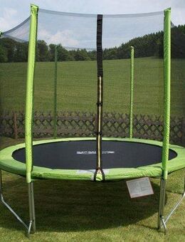 STAMM SPORTS Gartentrampolin SS-GT, Ø 244 cm, (2 tlg), Anti-Roll-Over-Schutz, farbig verkleidete Netzpfosten