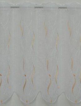 Stickereien Plauen Scheibengardine Pescara (1 St), Stangendurchzug, halbtransparent, Voile