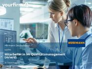 Mitarbeiter:in im Qualitätsmanagement (m/w/d) - Steinhagen (Nordrhein-Westfalen)