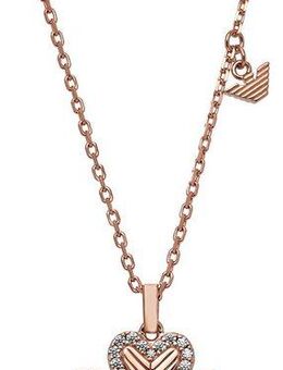 Emporio Armani Kette mit Anhänger Schmuck Geschenk Silber 925 Halskette Kleeblatt, mit Zirkonia (synth)